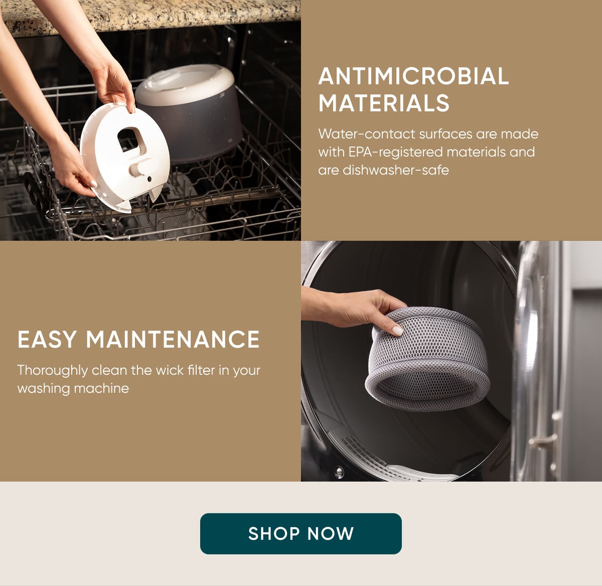 ANTIMICROBIAL MATERIALS, EASY MAINTENANCE