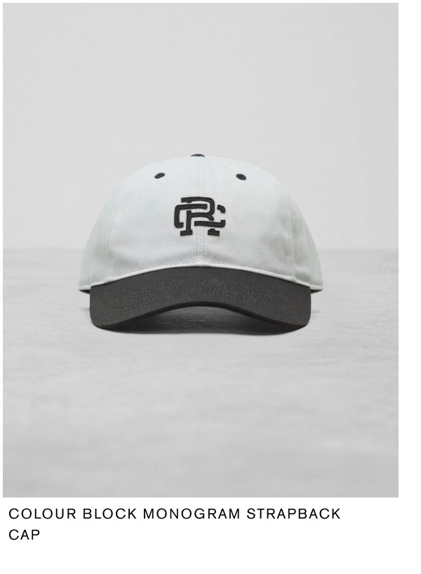 Colour Block Monogram Strapback Cap