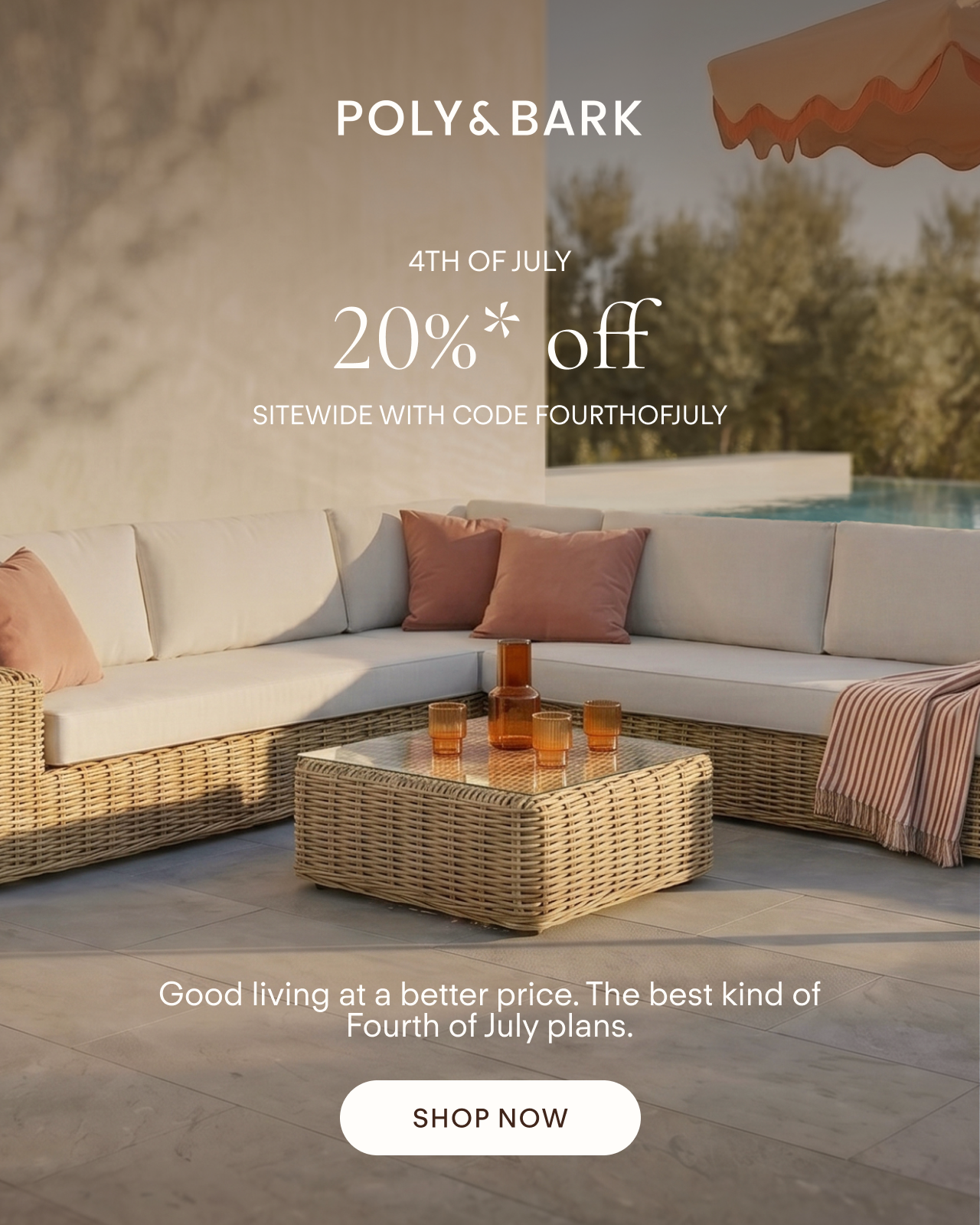 20% off* sitewide with code FOURTHOFJULY