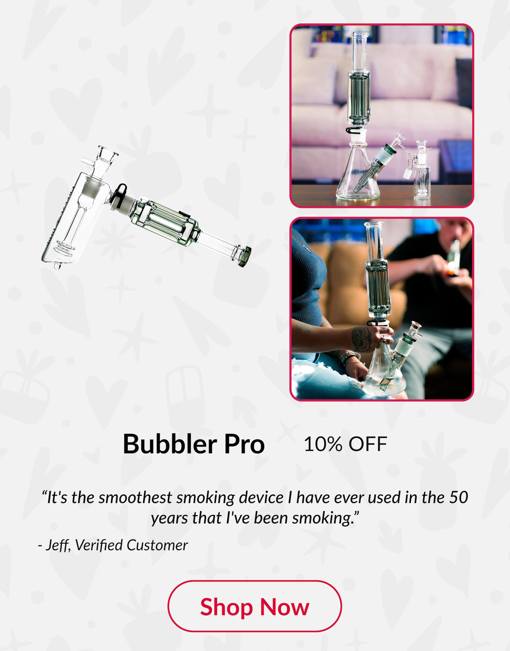 Freeze Pipe bubbler pro glass piece