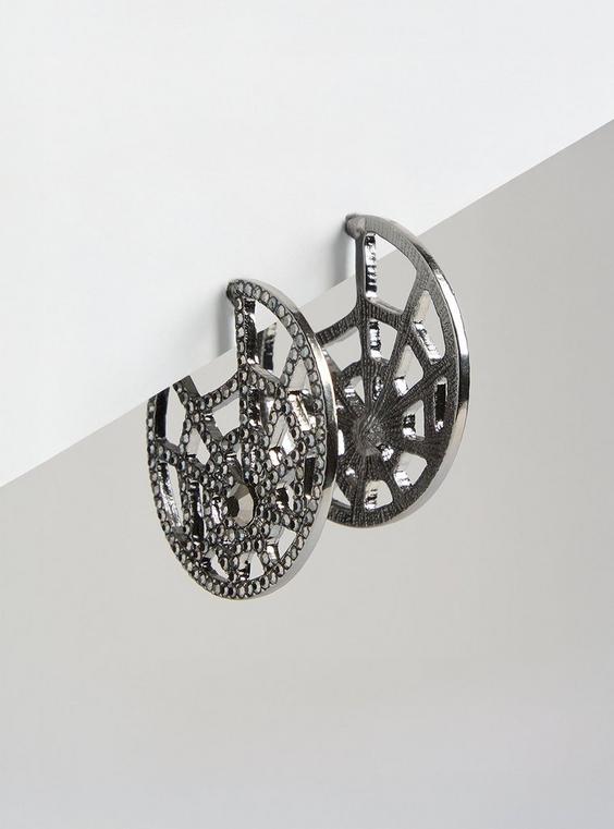 Spiderweb Hoop Earring