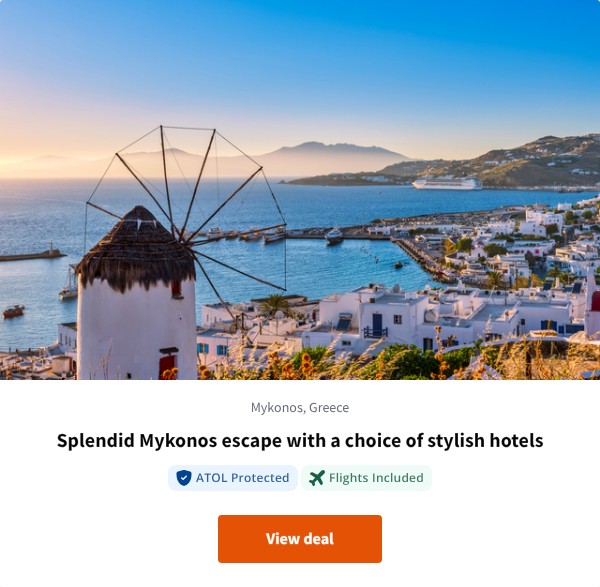 Splendid Mykonos escape with a choice of stylish hotels
