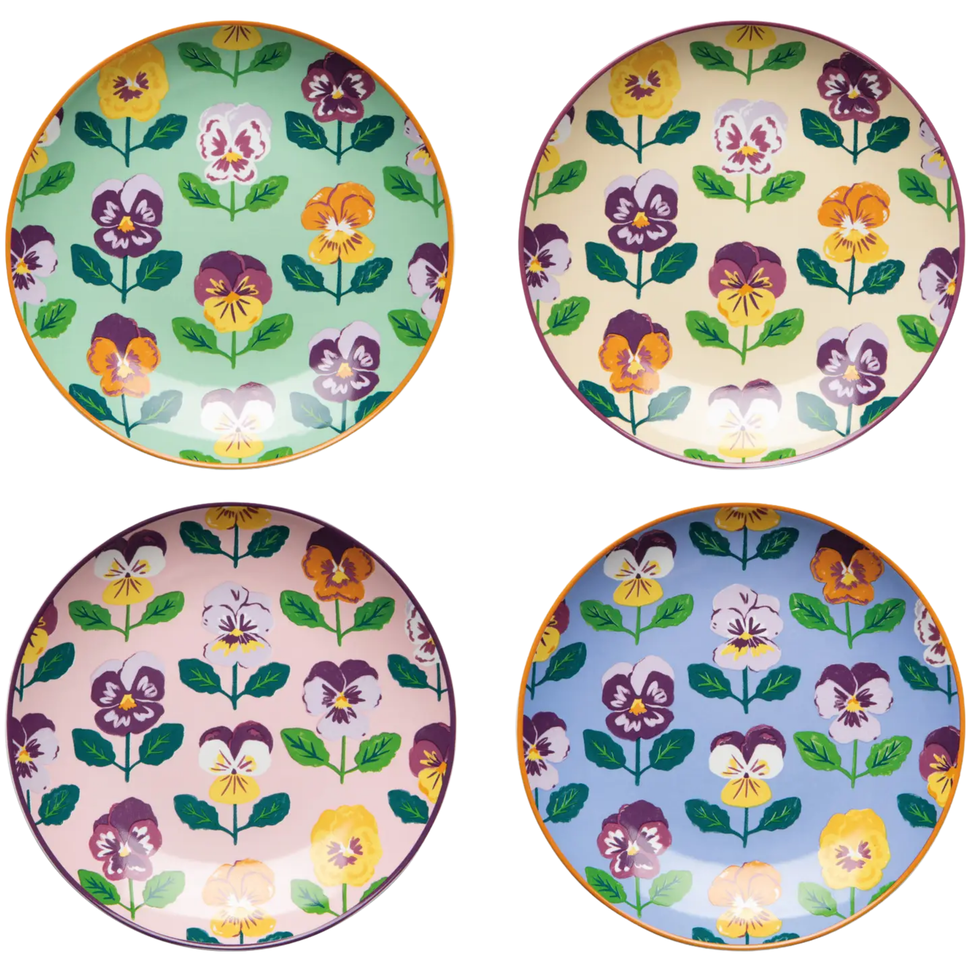 Image of Pansy Appetizer Plates