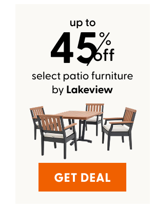 Save up to 45% on select patio furniture by Lakeview Outdoor Designs