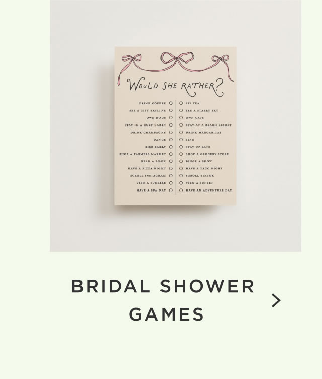 Bridal Shower Games