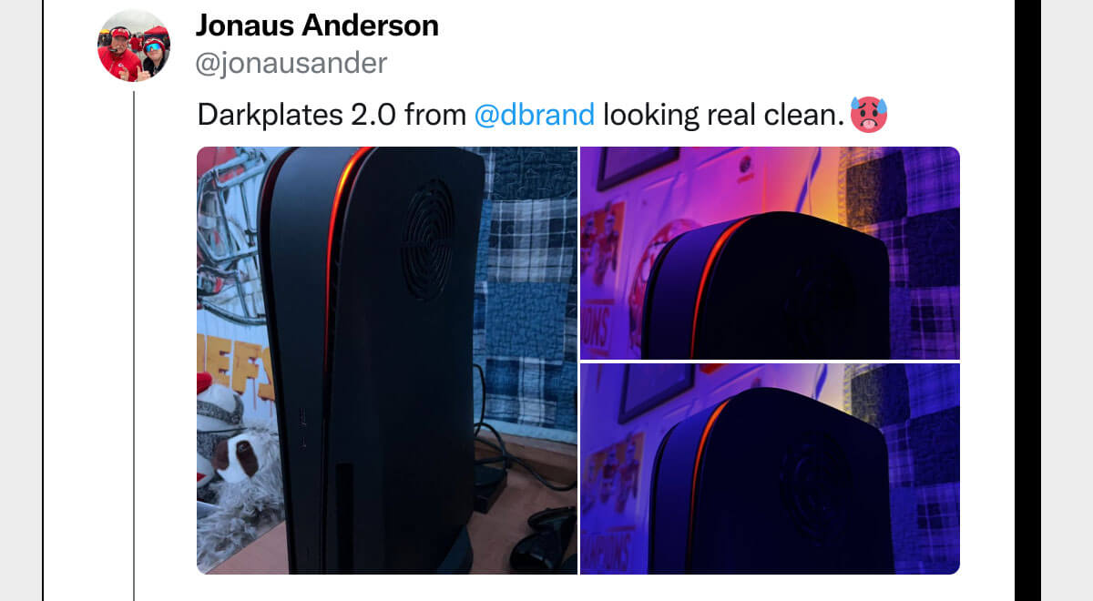 Darkplates 2.0 from dbrand looking real clean.