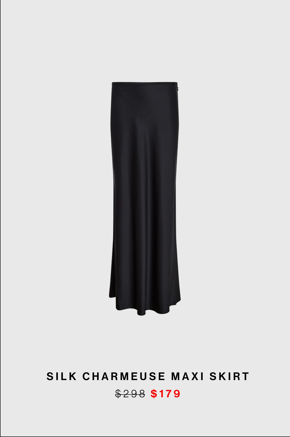 Silk Charmeuse Maxi Skirt