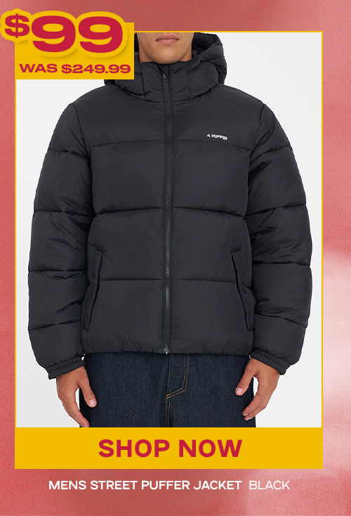 MENS STREET PUFFER JACKET BLACK
