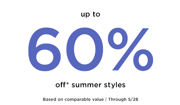 60% off summer styles