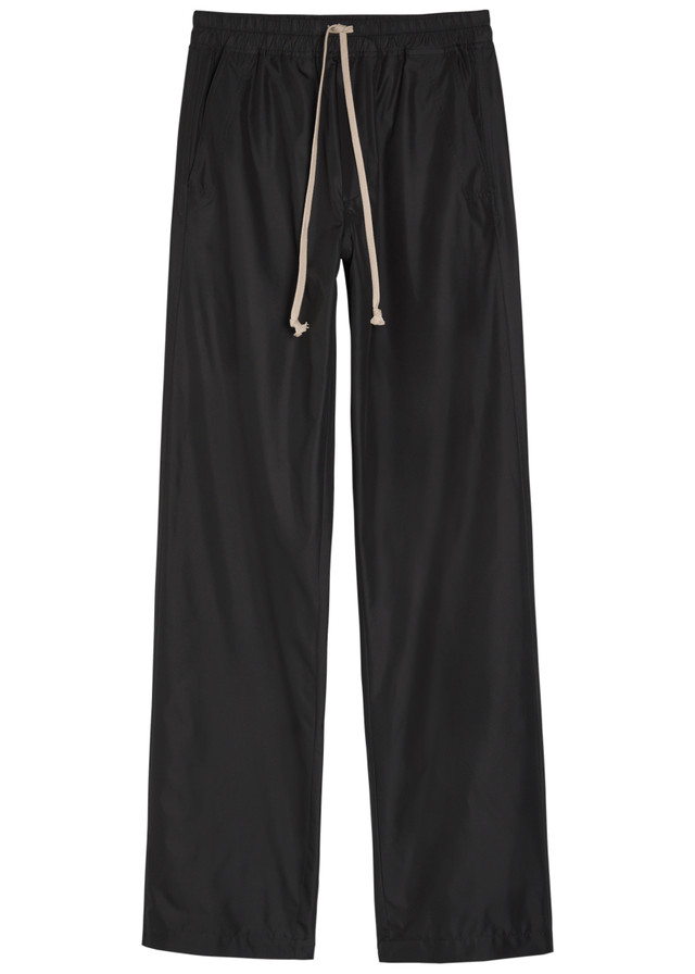 RICK OWENS X Moncler logo-appliquéd drawstring shell trousers