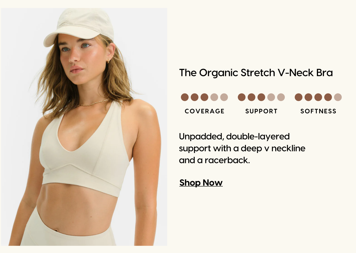 Organic Stretch V-Neck Bra