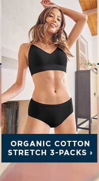 shop organic cotton stretch 3-packs
