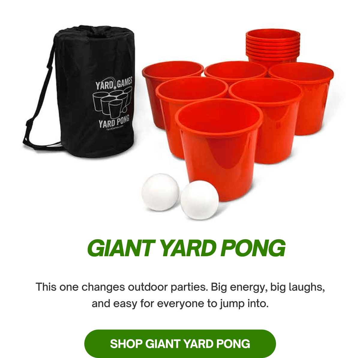 Giant yard pong
