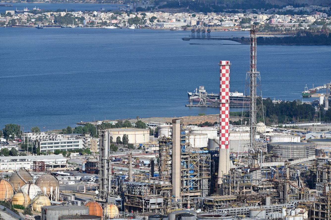 an oil refinery in Greece
