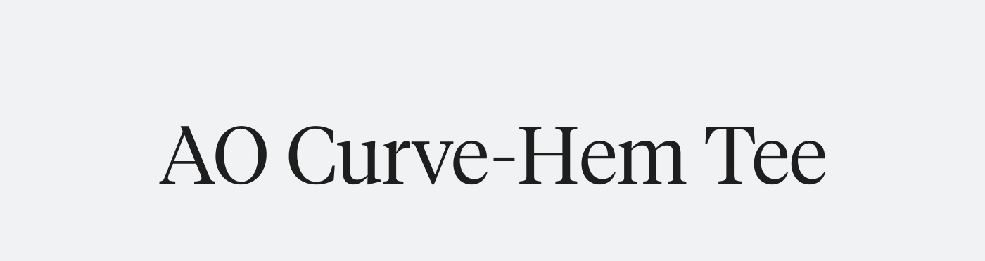 AO Curve-Hem Tee