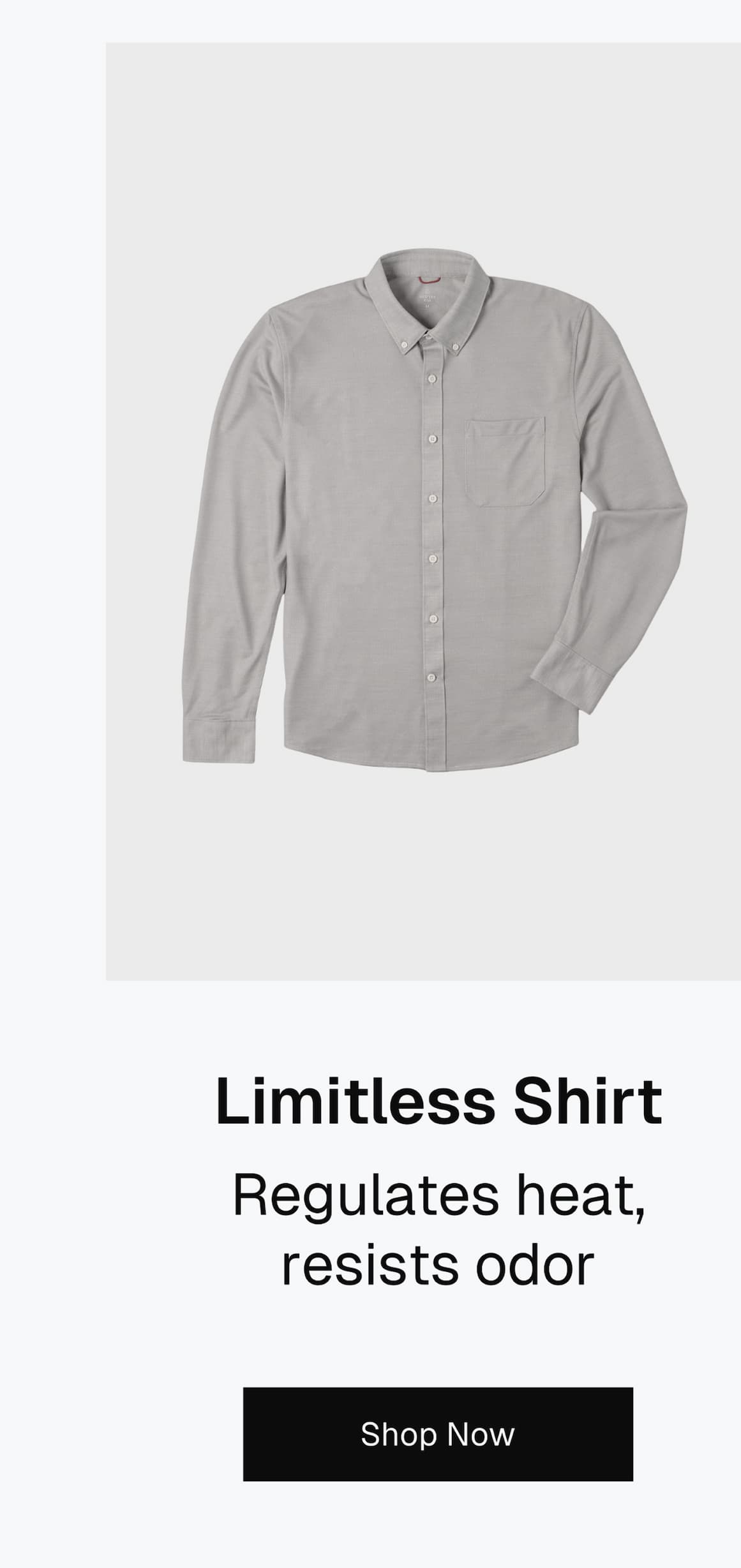 Limitless Merino Button-Down – Regulates heat, resists odor