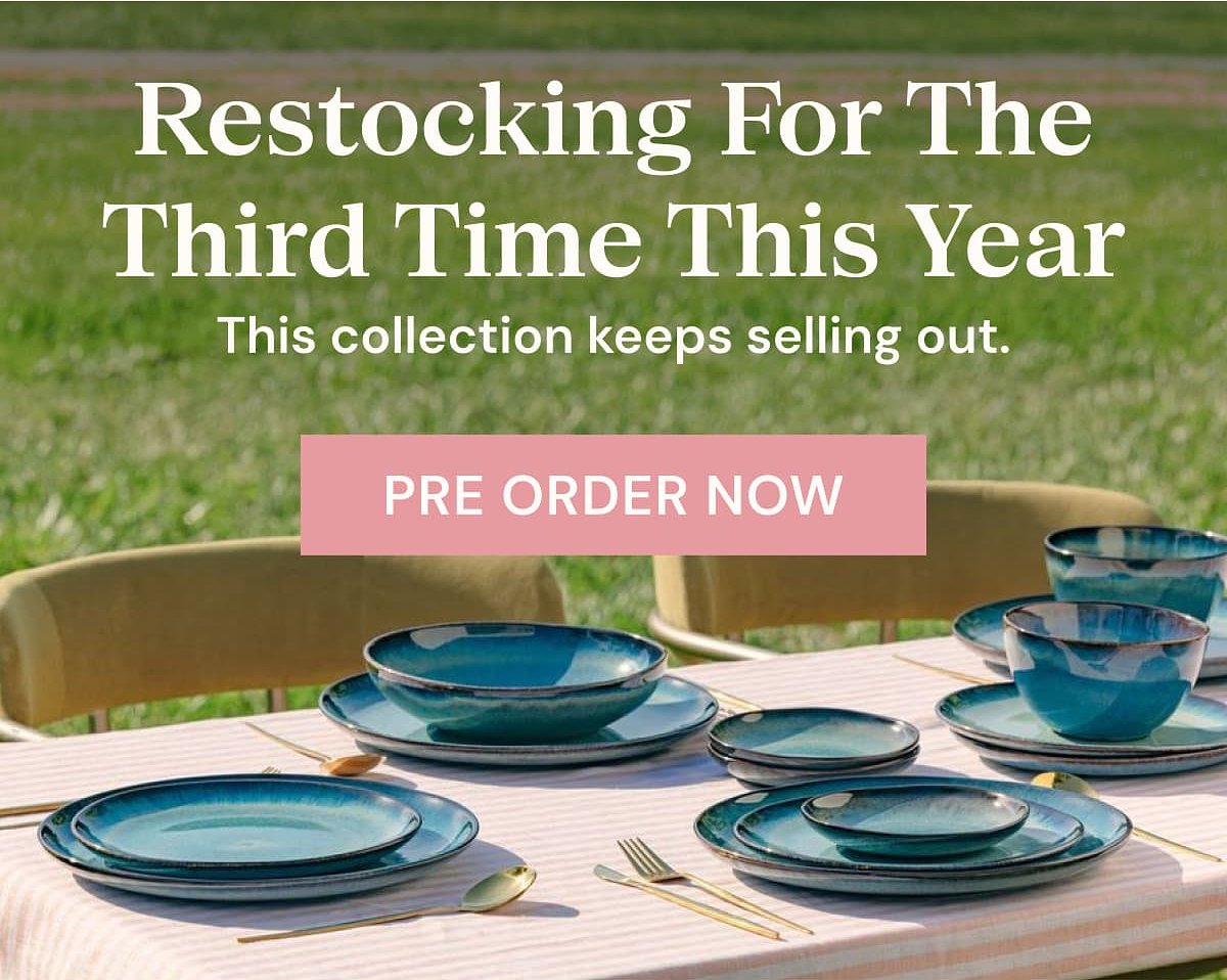 Restocking for the third time this year. This collection keeps selling out. Pre order now.