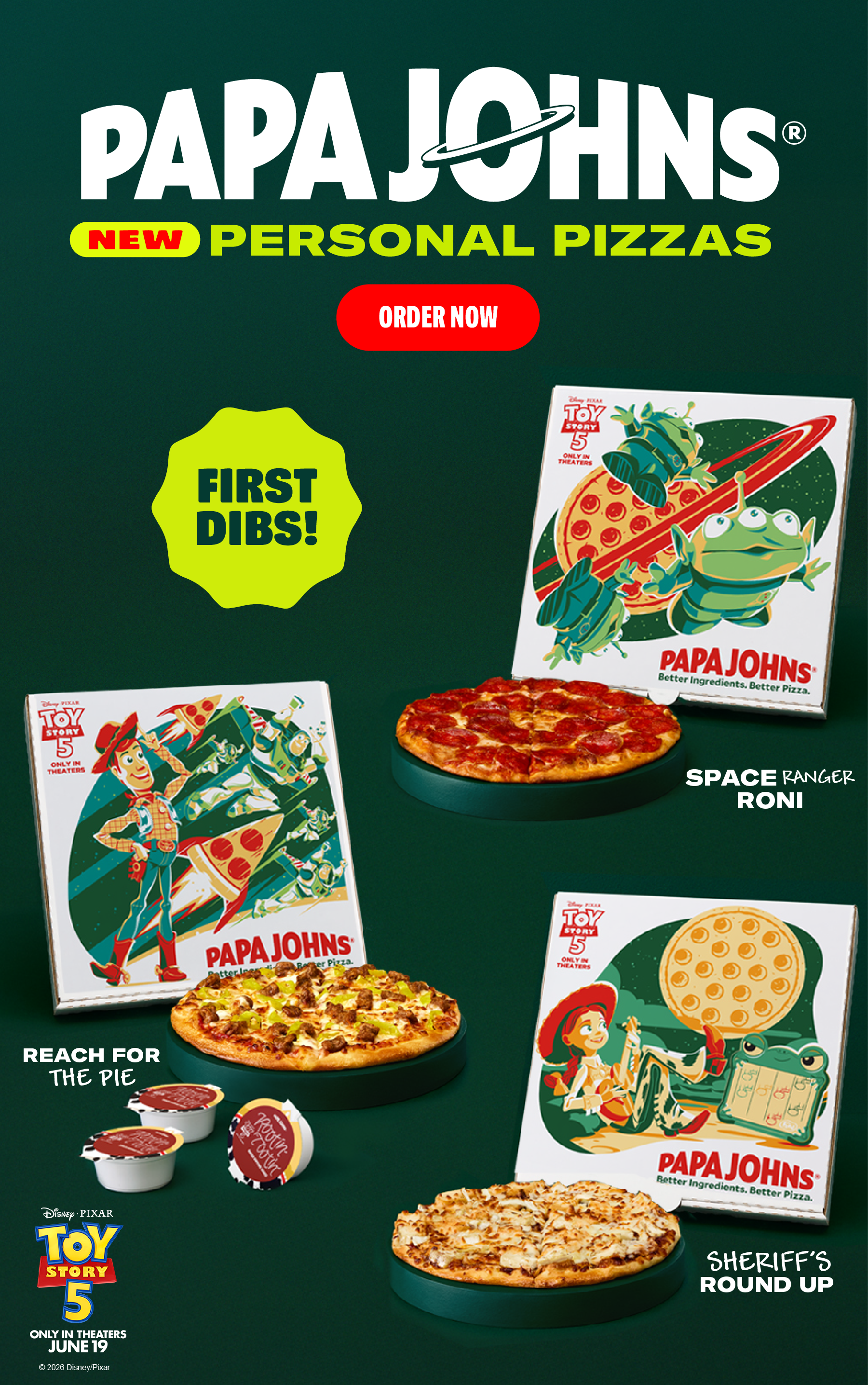 Toy Story 5 Personal Pan Pizzas
