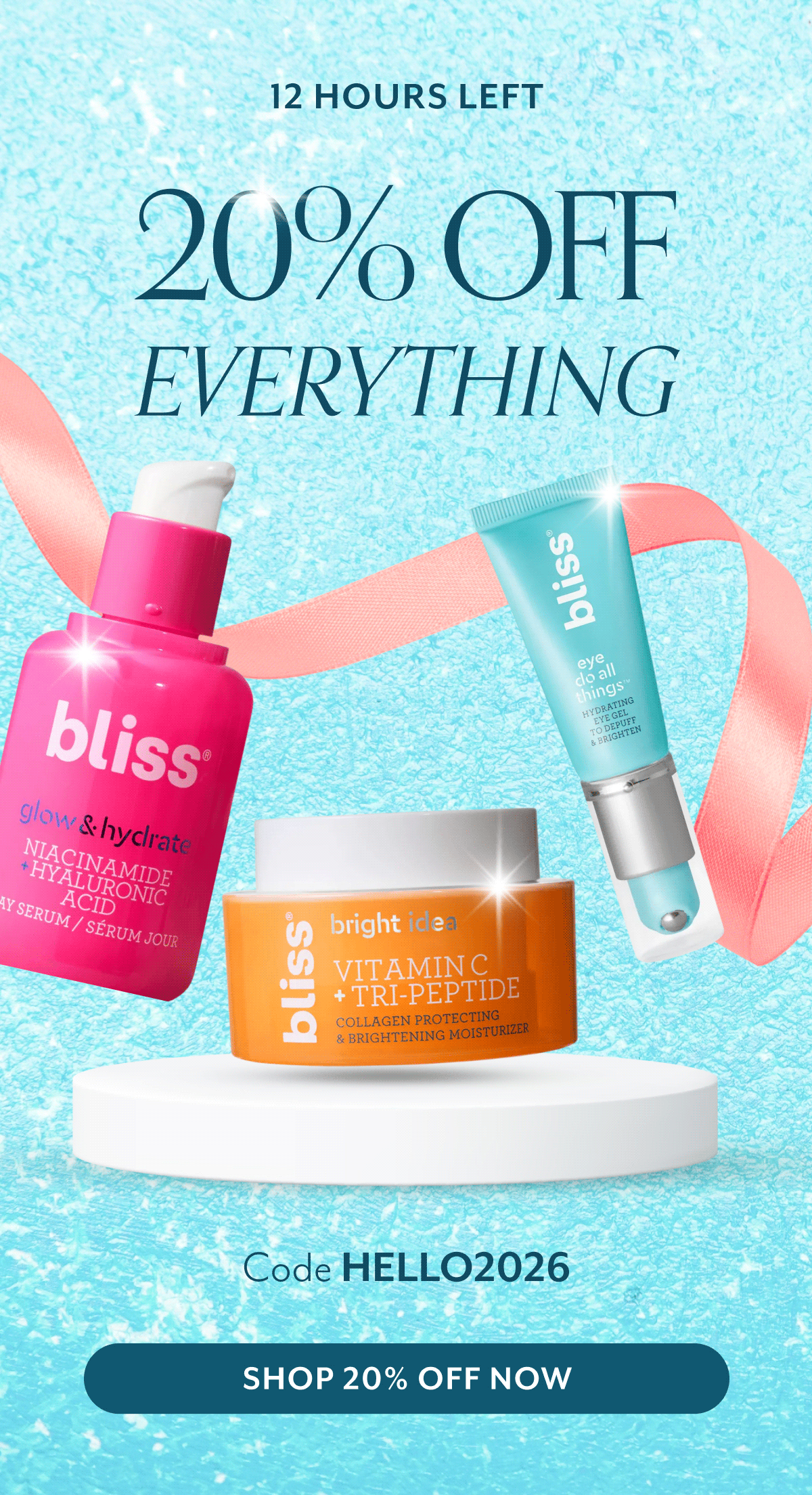 12 Hours Left 20% OFF Everything
