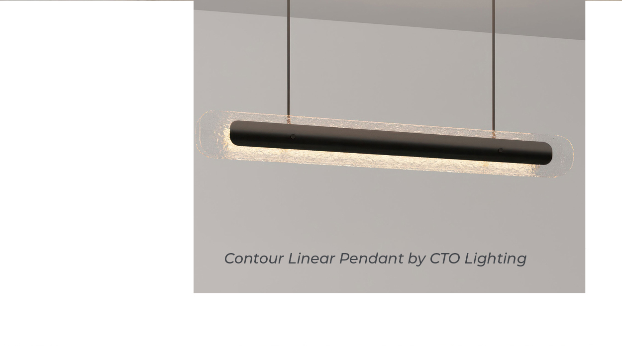 Contour Linear Pendant by CTO Lighting