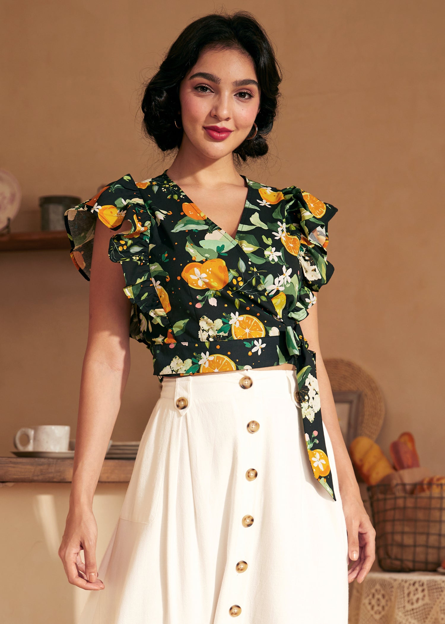 Image of Wrapped in Ruffles Top