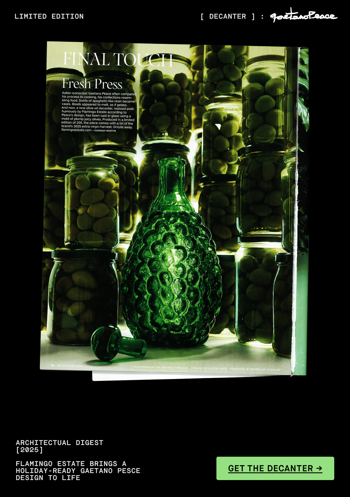 Gaetano Pesce Olive Oil
