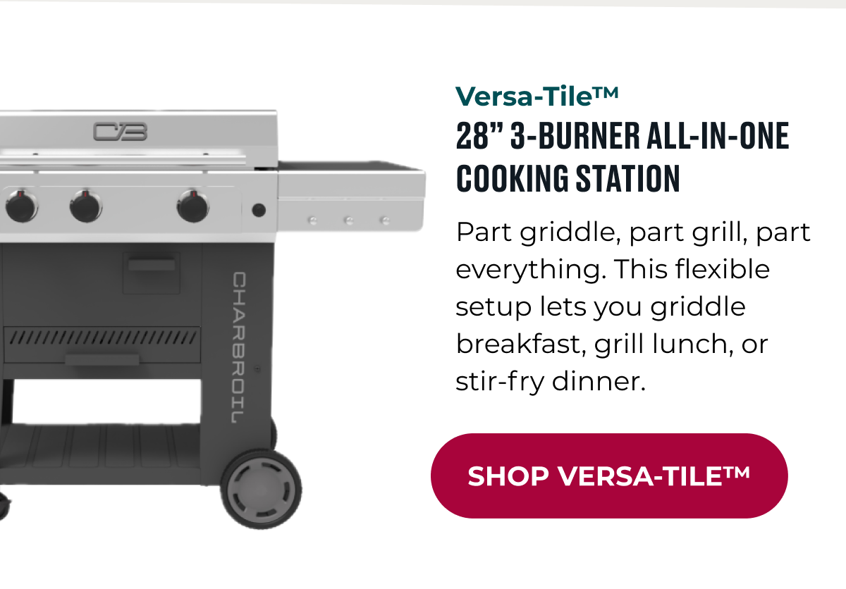 Versa-Tile™️ 28” 3-Burner All-In-One Cooking Station