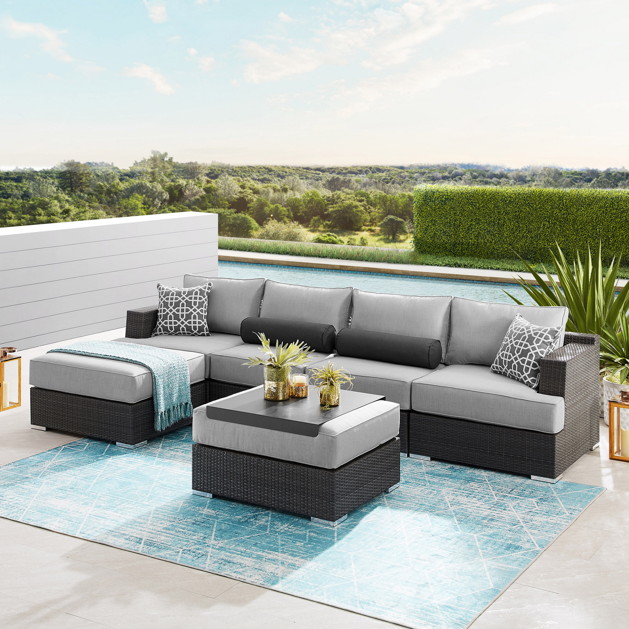 Sirio Niko 6-piece Modular Outdoor Patio Seating Set