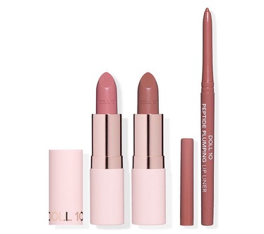 Doll 10 Peptide Plumping Lipstick Duo and Lip Liner