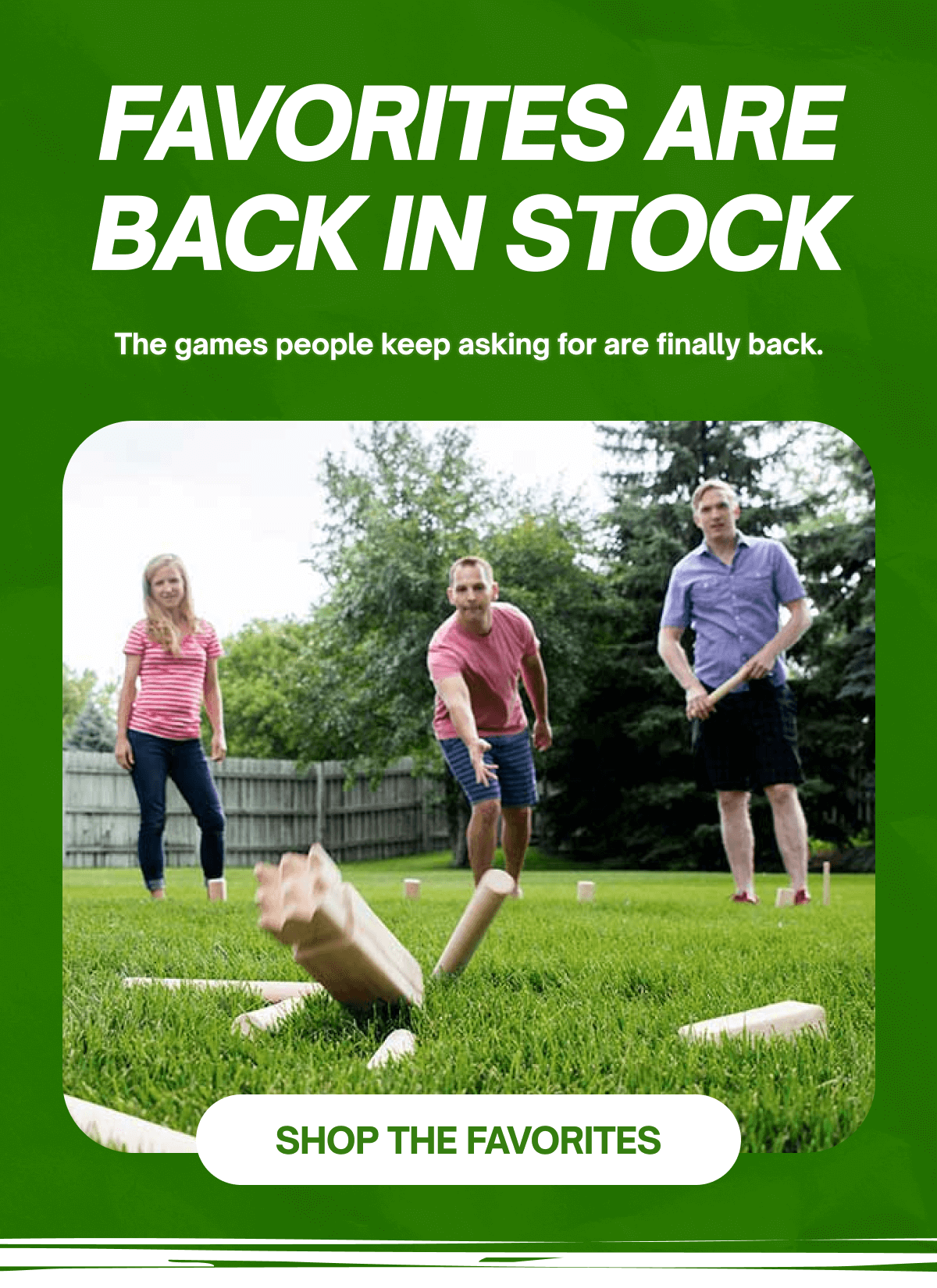Favorites are back in stock