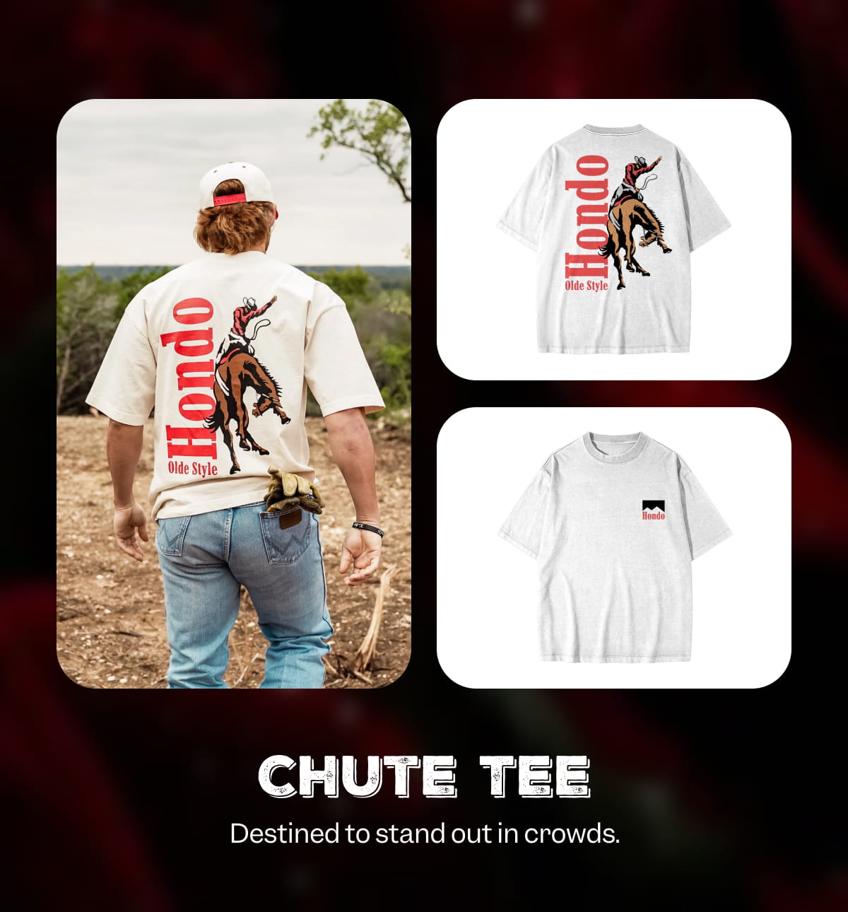 Chute Tee Destined to stand out in crowds.