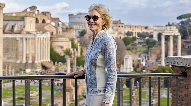 Ambassador Viewing Roman Forum Ruins Rome