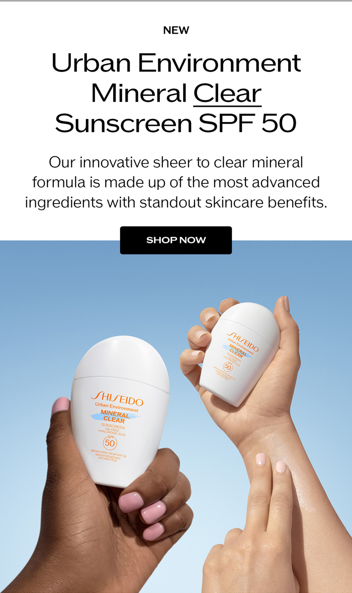 NEW Urban Environment Mineral Clear Sunscreen SPF 50