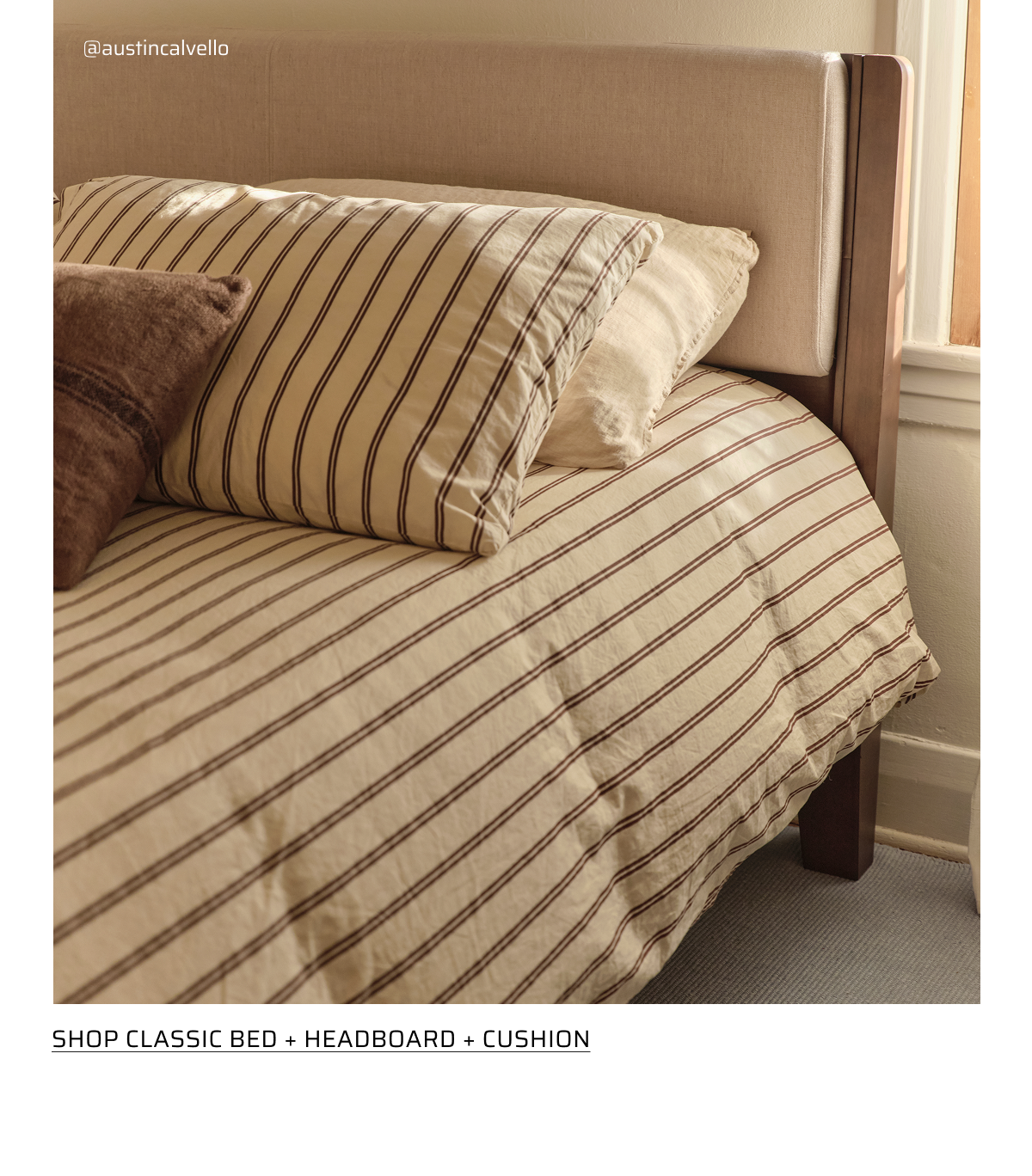 Shop Classic Bed + Headboard + Cushion