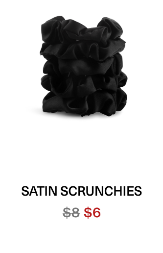 Satin Sleep Scrunchie – Black