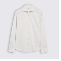 Off White Melange Brushed Shirt