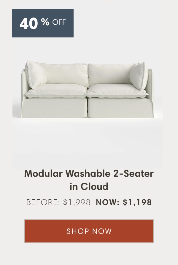 Modular Washable 2-Seater in Cloud