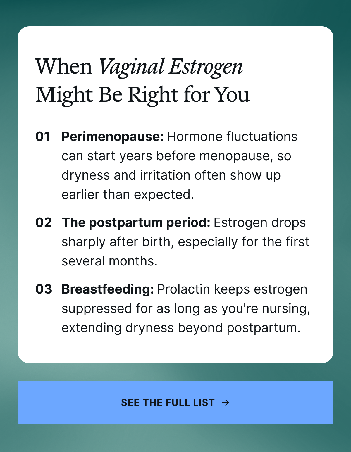 Vaginal Estrogren