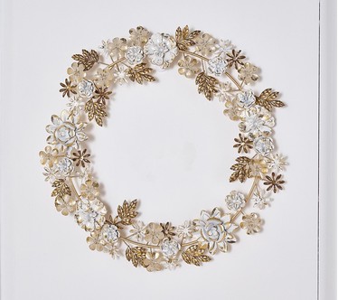 Home Reflections 23" Harvest Floral Metal Wreath