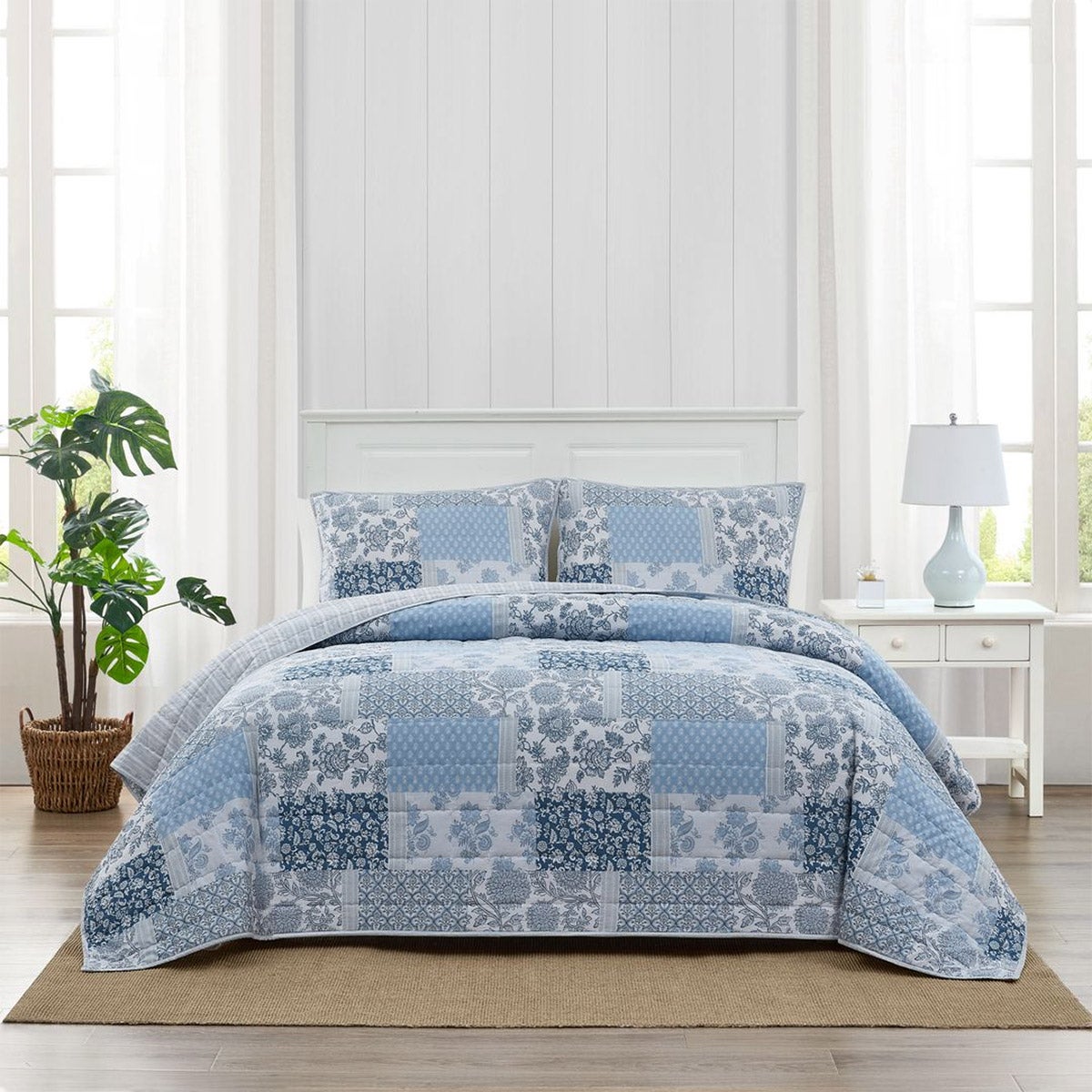 Caro Home 3-Piece Cotton Quilt Set