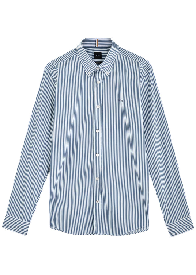BOSS Striped cotton-blend shirt