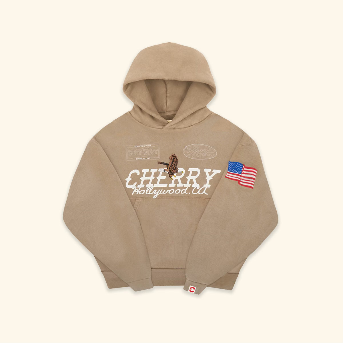 Image of Hollywood Pullover Hoodie (Tan)