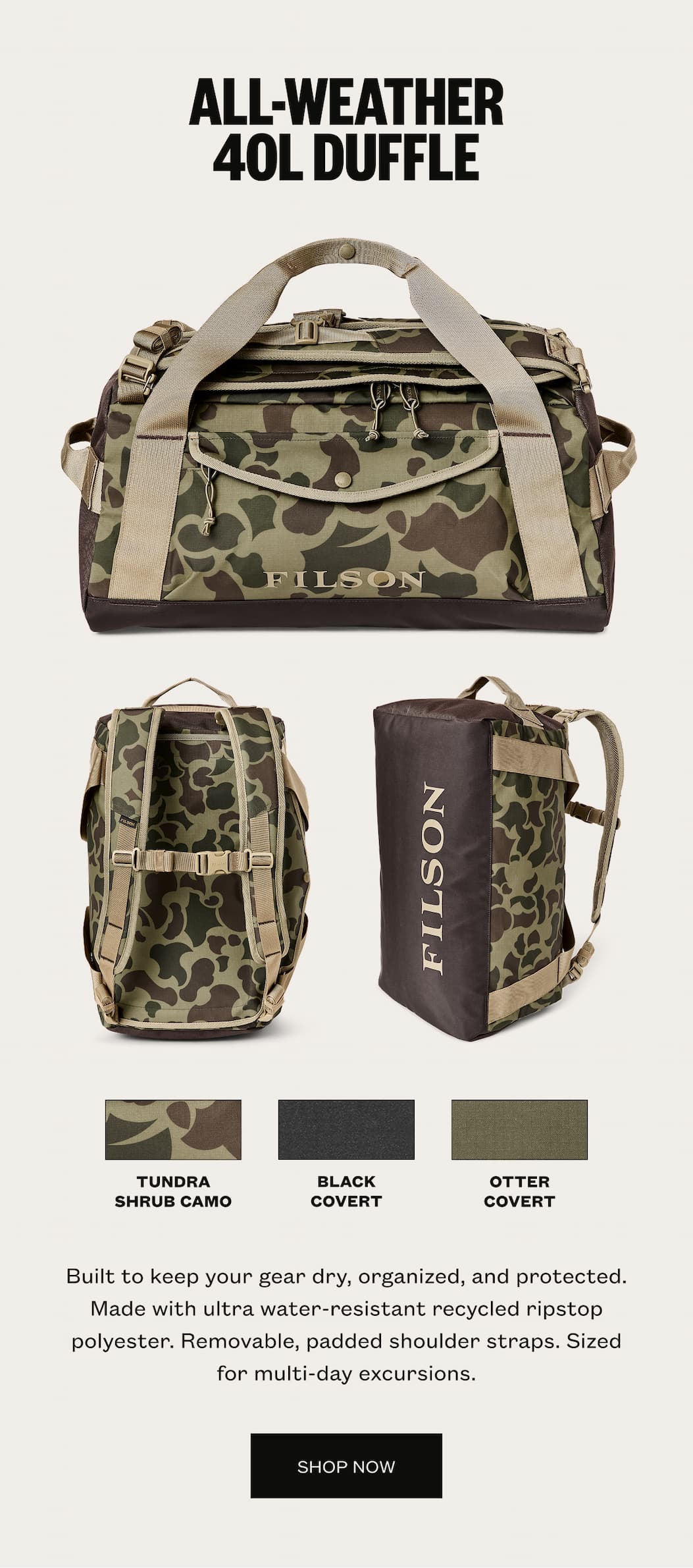 All Weather 40L Duffle