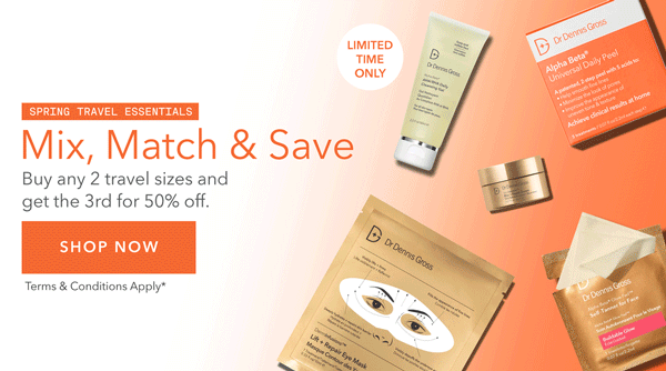 Buy Any 2 Travel Sizes, Get A 3rd 50% Off