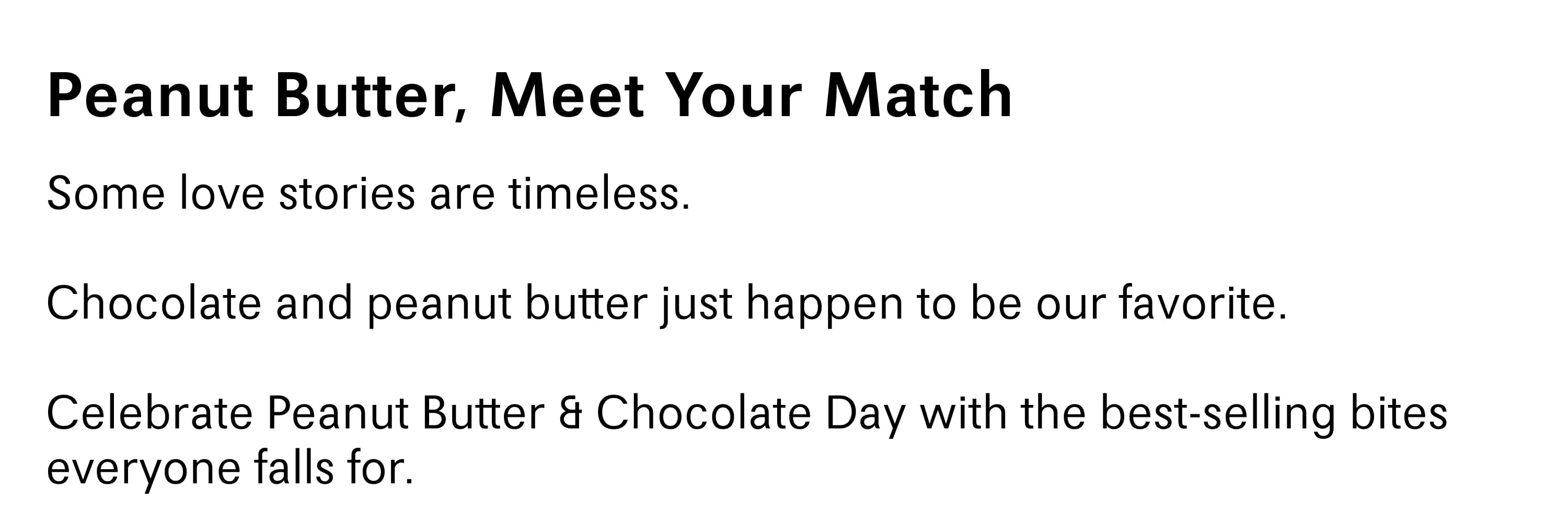 Peanut Butter, Meet Your Match