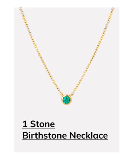 1 stone Birthstone Necklace