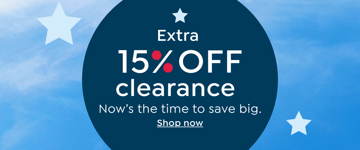Extra 15% Off Clearance