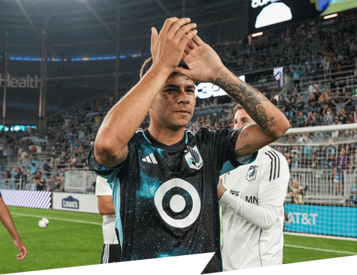 Markanich Saluting the Fans at Allianz Field