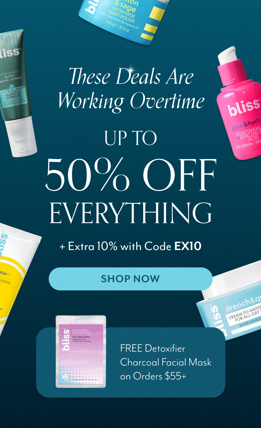 These deals are working overtime Up to 50% off everything