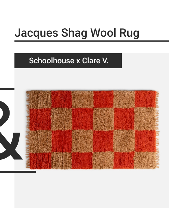 Schoolhouse x Clare V Jacques Shag Wool Rug